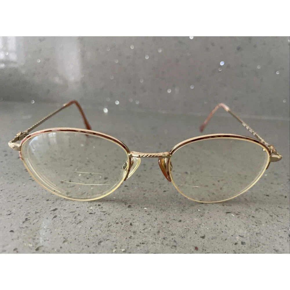 LUXOTTICA LU 2209 G505 GOLD MULTICOLOR EYEGLASSES GLASSES FRAMES ONLY 52-19-135
